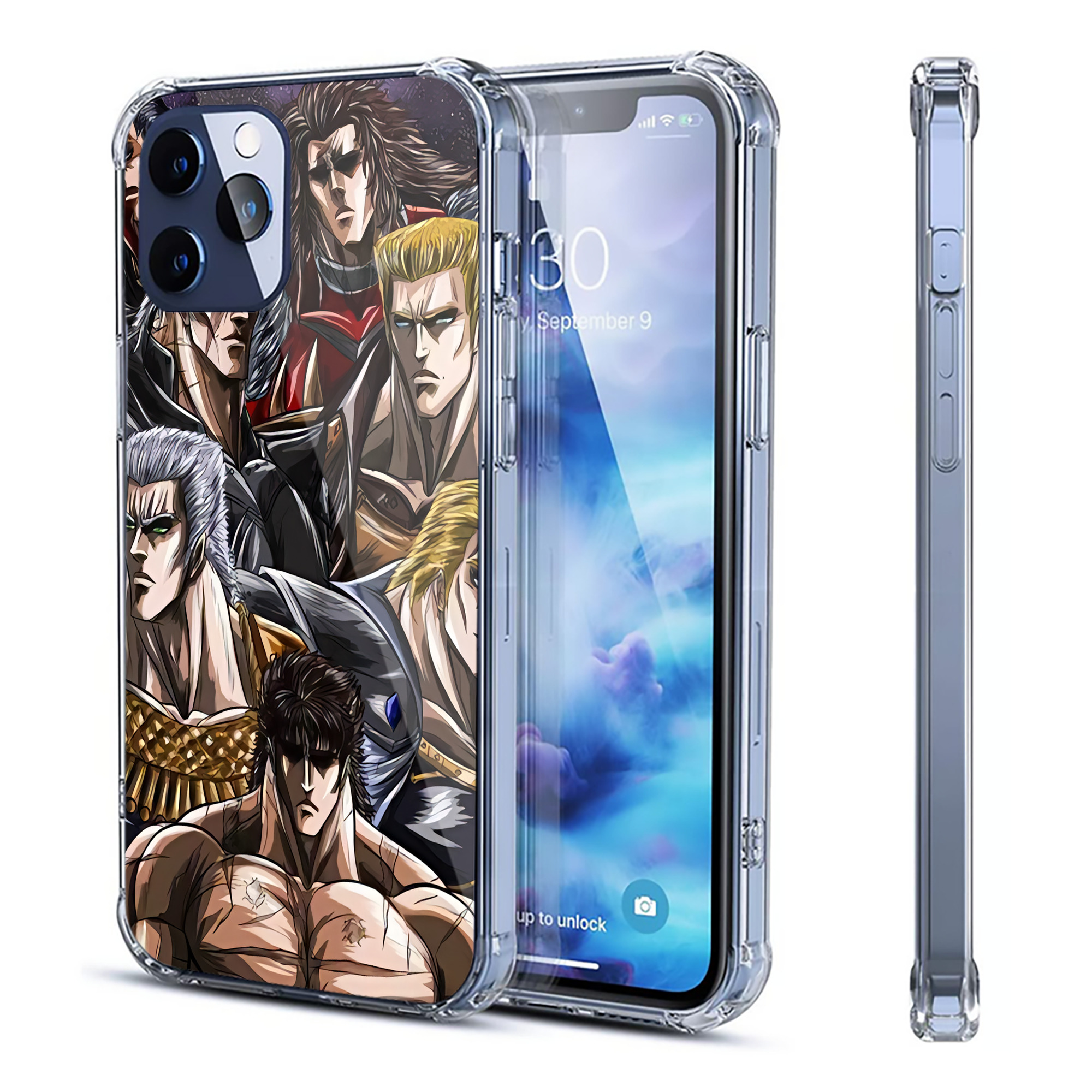 （画像用） 北斗の拳 Fist of the North Star 【iPhone 12シリーズ対応】透明スマホケース（クリアソフトケース）